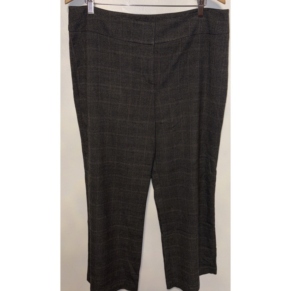 Chico's‎ Wide-Leg Pleated Dress Pants Polyester Blend Dark Gray Women size 3